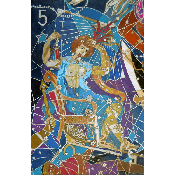 Five Stars of the Night Queen, 40x26 inches, ©Denise Weaver Ross