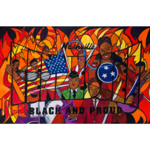 Nashville TN-Black and Proud, mixed media on paper, 26x40-inches, ©Denise Weaver Ross