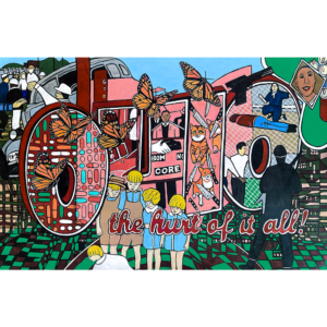 Ohio: The Hurt of it All Mixed media on paper 26 x 40 inches © Denise Weaver Ross