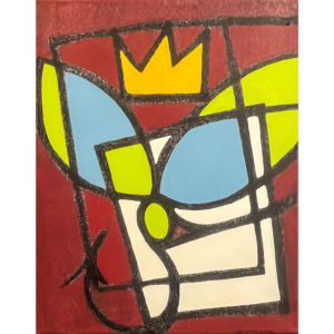 Royal Birdy #2, 16x12 inches, mixed media on canvas, ©Christian Michael Gallegos, 2026