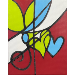 Royal Birdy #13, 14x11 inches, mixed media on canvas, © Christian Michael Gallegos, 2026