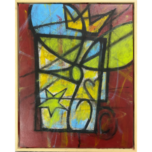 Royal Birdy #35, 20x16 inches, mixed media on canvas, ©Christian Michael Gallegos, 2026