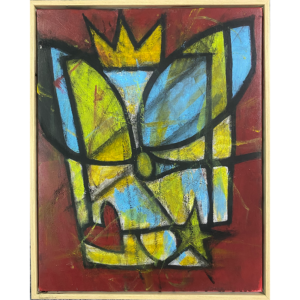 Royal Birdy #36, 20x16 inches, mixed media on canvas, ©Christian Michael Gallegos, 2026
