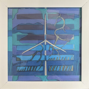 Hexagram 32: Constancy, archival print on heavy watercolor paper, 9.25x9.25 inches (framed), © Denise Weaver Ross