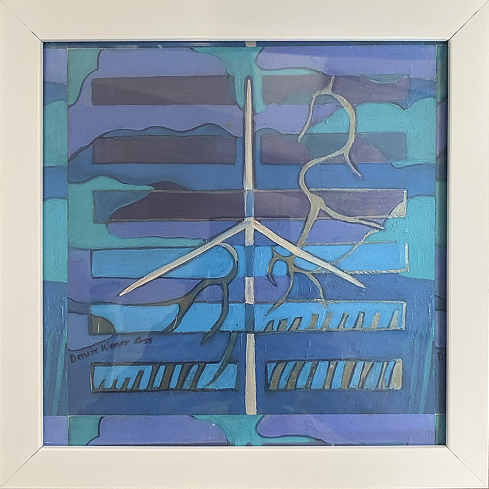 Hexagram 32: Constancy, archival print on heavy watercolor paper, 9.25x9.25 inches (framed), © Denise Weaver Ross