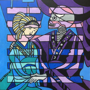 Hexagram 54: Marrying Maiden, acrylic on panel, 16x16 inches, © Denise Weaver Ross