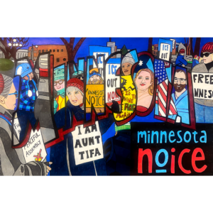 MINNESOTA: NoICE, acrylic paint on heavy water color paper, 26x40 inches, ©Denise Weaver Ross